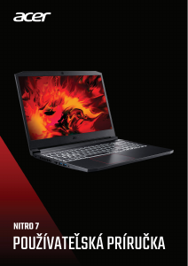 Návod Acer Nitro AN715-52 Laptop