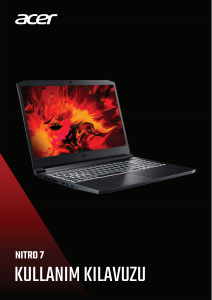 Kullanım kılavuzu Acer Nitro AN715-52 Dizüstü bilgisayar