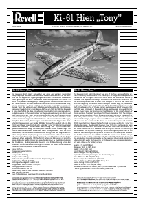 Manual Revell set 03982 Airplanes Ki-61 Hien Tony