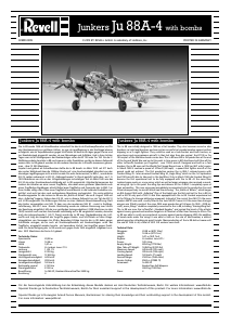 Brugsanvisning Revell set 03988 Airplanes Junkers Ju88 A-4