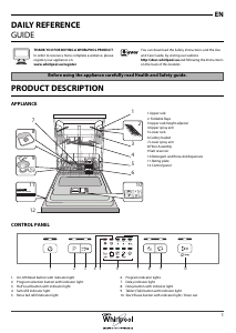 Manual Whirlpool WFE 2B16 Dishwasher