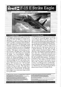 Manual de uso Revell set 03996 Airplanes F-15E Strike Eagle