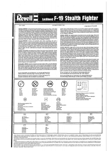 Bedienungsanleitung Revell set 04051 Airplanes F-19 Stealth Fighter