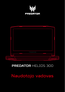Vadovas Acer Predator G3-571 Nešiojamasis kompiuteris