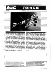Manual de uso Revell set 04188 Airplanes Fokker E.III