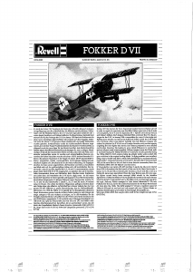 Mode d’emploi Revell set 04194 Airplanes Fokker D VII