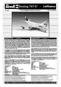 Handleiding Revell set 04275 Airplanes Boeing 747-8 Lufthansa