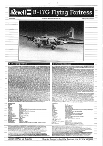 Bruksanvisning Revell set 04283 Airplanes B-17G Flying Fortress