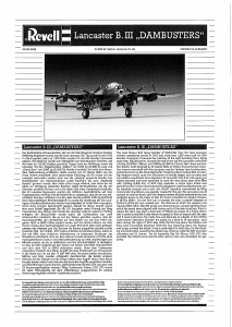 Mode d’emploi Revell set 04295 Airplanes Lancaster B.III Dambusters