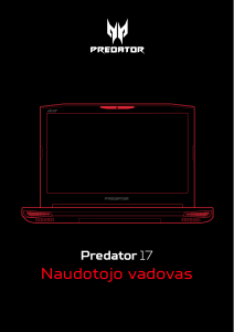 Vadovas Acer Predator G5-793 Nešiojamasis kompiuteris