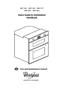 Manual Whirlpool AKP 161/02/IX Oven