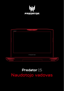 Vadovas Acer Predator G9-592 Nešiojamasis kompiuteris