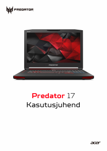 Kasutusjuhend Acer Predator G9-791 Sülearvuti