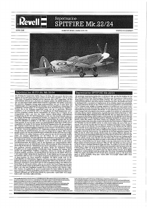 Manual de uso Revell set 04704 Airplanes Supermarine Spitfire Mk.22/24