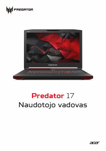 Vadovas Acer Predator G9-791 Nešiojamasis kompiuteris