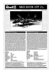 Bruksanvisning Revell set 04751 Airplanes MiG-29UB/GT Twin Seater