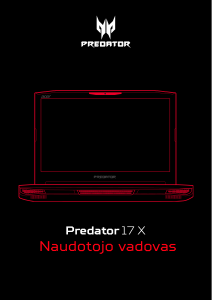 Vadovas Acer Predator GX-791 Nešiojamasis kompiuteris