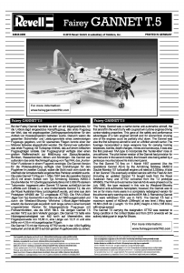 Bedienungsanleitung Revell set 04845 Airplanes Fairey Gannet T.5