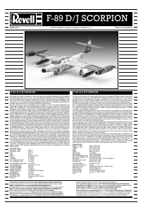 Bruksanvisning Revell set 04848 Airplanes F-89 D/J Scorpion