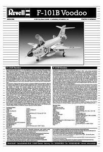 Manuale Revell set 04854 Airplanes F-101B Voodoo