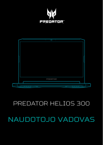 Vadovas Acer Predator PH315-53 Nešiojamasis kompiuteris