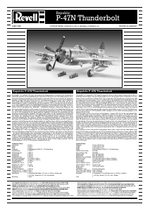 Bruksanvisning Revell set 04867 Airplanes Republic P-47N Thunderbolt
