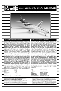 Mode d’emploi Revell set 04870 Airplanes Airbus A330-300 Thai Airways