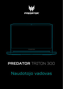 Vadovas Acer Predator PT315-51 Nešiojamasis kompiuteris
