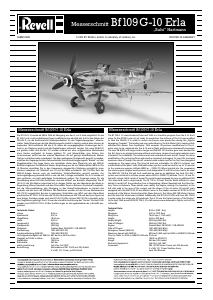 Brugsanvisning Revell set 04888 Airplanes Messerschmitt Bf109 G-10 Erla Bubi Hartmann