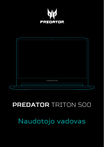 Vadovas Acer Predator PT515-51 Nešiojamasis kompiuteris