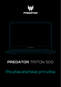 Návod Acer Predator PT515-51 Laptop