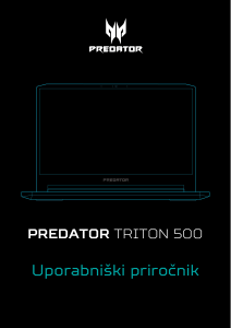 Priročnik Acer Predator PT515-51 Prenosni računalnik