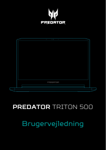 Brugsanvisning Acer Predator PT515-51 Bærbar computer