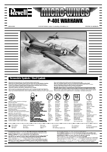 Bedienungsanleitung Revell set 04932 Airplanes Micro Wings P-40E Warhawk