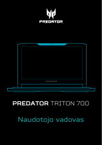 Vadovas Acer Predator PT715-51 Nešiojamasis kompiuteris