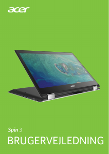 Brugsanvisning Acer Spin SP314-51 Bærbar computer