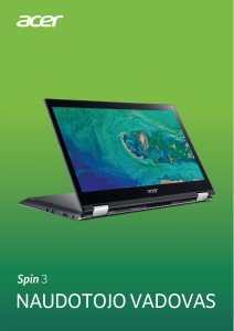 Vadovas Acer Spin SP314-52 Nešiojamasis kompiuteris