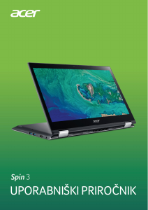 Priročnik Acer Spin SP314-52 Prenosni računalnik