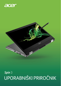 Priročnik Acer Spin SP314-53N Prenosni računalnik
