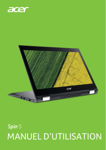 Mode d’emploi Acer Spin SP513-52NP Ordinateur portable