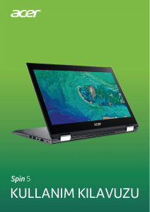 Kullanım kılavuzu Acer Spin SP513-53N Dizüstü bilgisayar