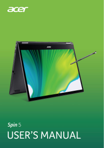 Handleiding Acer Spin SP513-54N Laptop