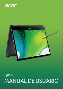 Manual de uso Acer Spin SP513-54N Portátil