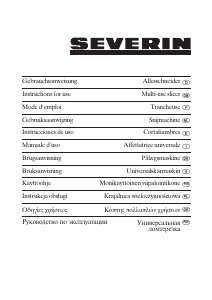 Käyttöohje Severin AS 3914 Siivutuskone