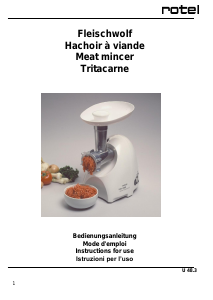 Manual Rotel FW 483 Meat Grinder