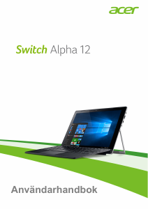 Bruksanvisning Acer Switch Alpha 12 SA5-271P Bärbar dator