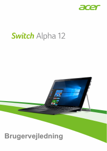 Brugsanvisning Acer Switch Alpha 12 SA5-271P Bærbar computer