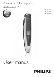 Manual Philips BT5270 Aparador de barba