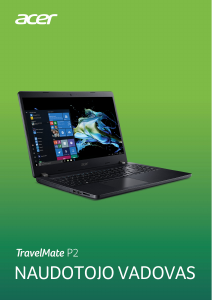 Vadovas Acer TravelMate P215-51G Nešiojamasis kompiuteris