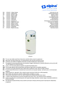 Bruksanvisning Alpina SF-2811 Kaffekvarn